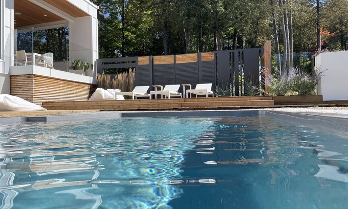 Saint-Jean-de-Matha Villa | Experience LE BAUHAUS: Spa, Lake Views & Cozy Fireplaces