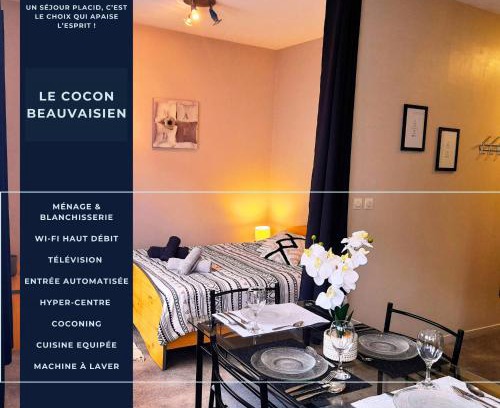 Beauvais Apartment | Le Cocon Beauvaisien - Central Stay with TV & High-Speed Wifi