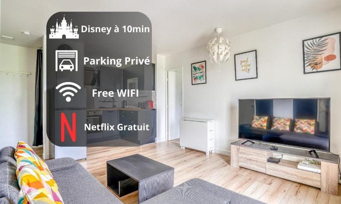 Chalifert Apartment | Family-Friendly Le Convertible Near Disney with Private Parking
