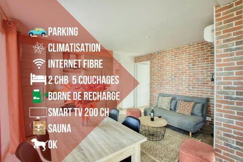 Brens House | Relax at Le Cottage Nature Vigne Rouge with Sauna & Dining