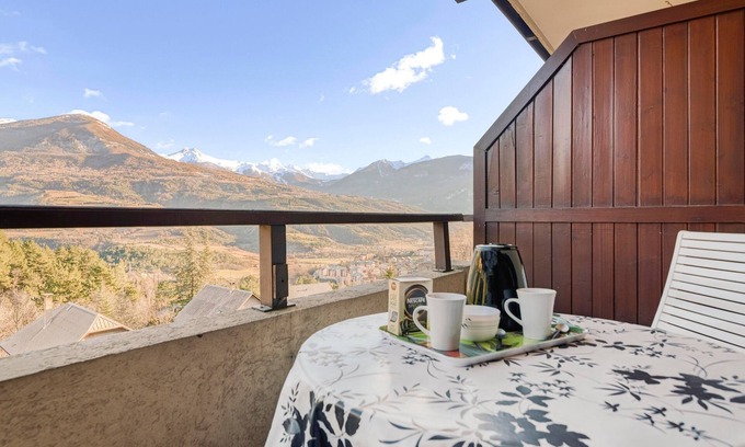 Embrun Apartment | Scenic Mountain View at Le Diamant - Pet Friendly Retreat