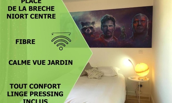 Centre Ville Apartment | Tranquil Le Galaxy with Garden View and Free Wi-Fi
