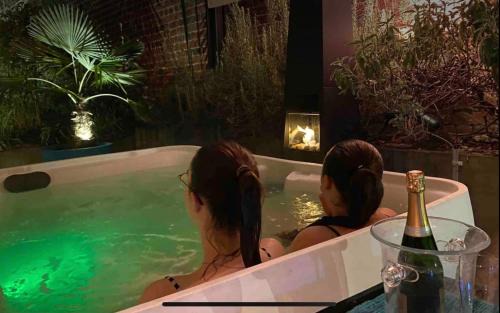 Tourcoing House | Relax at Le jacuzzi de Marie: Guest Rated 9/10 Hot Tub