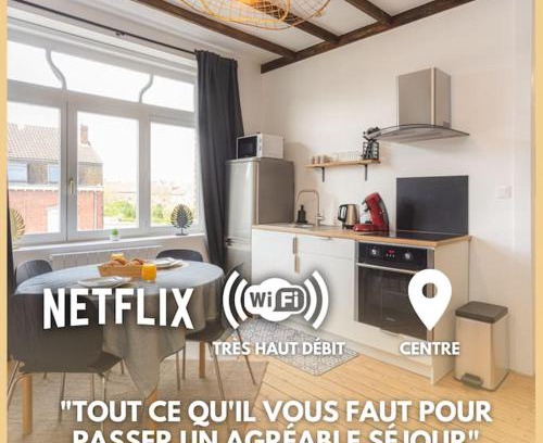 Valenciennes Apartment | Unwind at Le Luxueux: Design Living with Netflix & WiFi