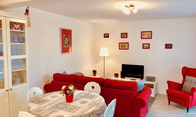 Quartier Saint-Leon Apartment | "LE MANALA" charming 3* furnished apartment in Colmar large terrace, park & private parking lot
