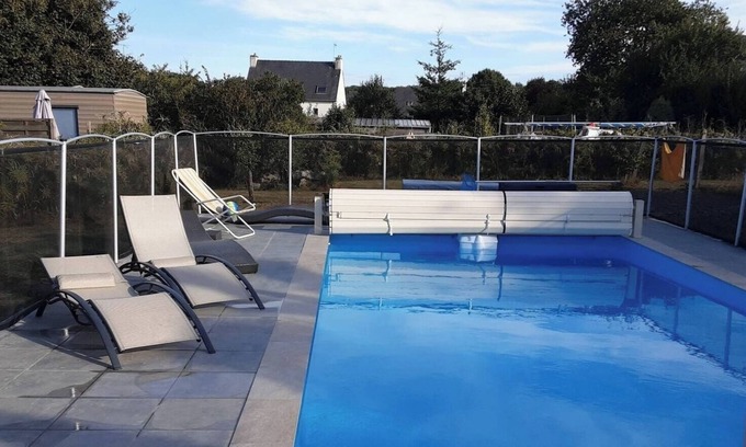 Saint-Lunaire House | Relax at Le Relais Bleu: Pool, Spa & Ocean Views Await
