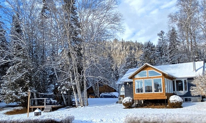 Mandeville Ski Chalet | Idyllic Le Riverain: Lakefront Chalet with Private Beach