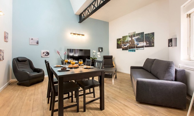 Tourcoing Apartment | Relaxing Retreat at Le Zen with Massage Chair & Kitchen