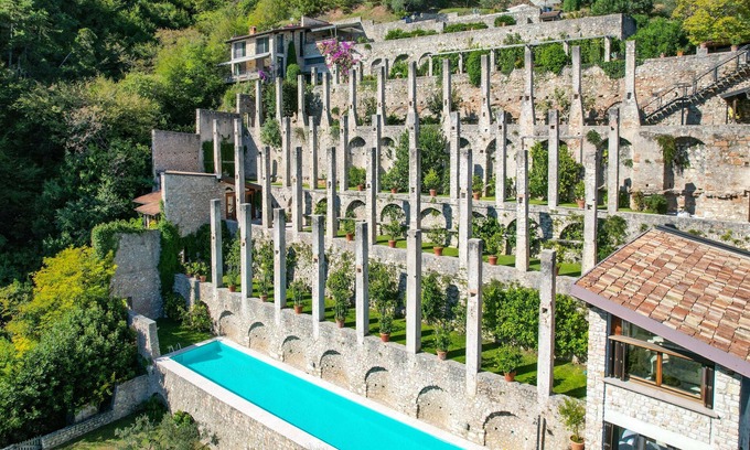 Gargnano Villa | Historic Lemon House: Perfect for 18 with Lake Views & Pool