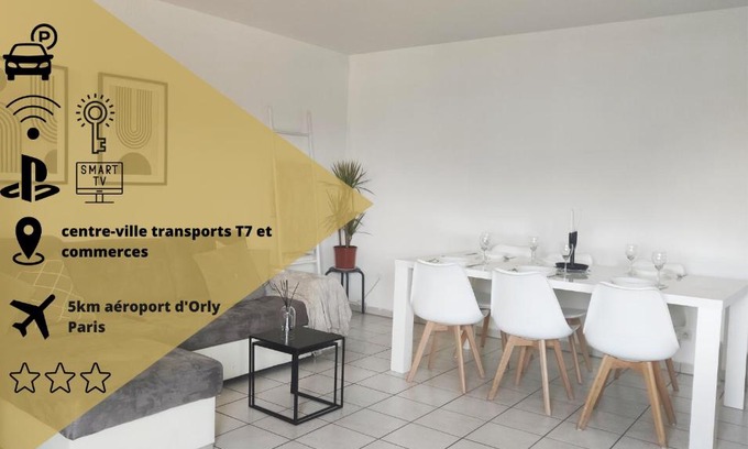 Orly Apartment | Family-Friendly Stay at Les Balcons d'Orly - 3 Stars