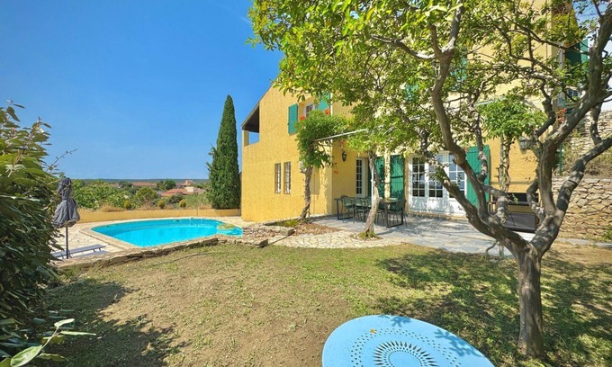 Bezouce Villa | Les Hauts de Bezouce, calme, view and pool