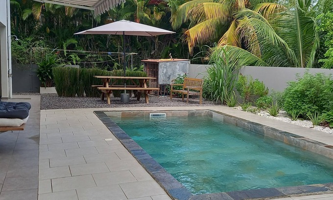 Saint-Joseph Villa | Serene Oasis with Pool and Ocean View for Your Getaway