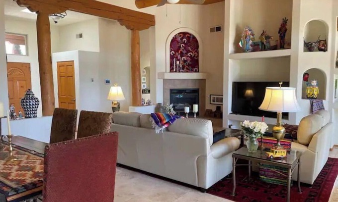 Rio Rancho Villa | Bright New Mexican Villa with Spa and Mountain Views
