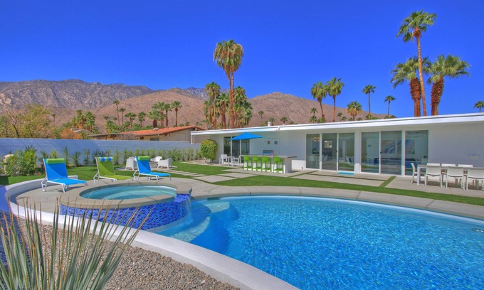 Twin Palms House | Unforgettable Ocean View Retreat: Limoncello Mid-Century Modern