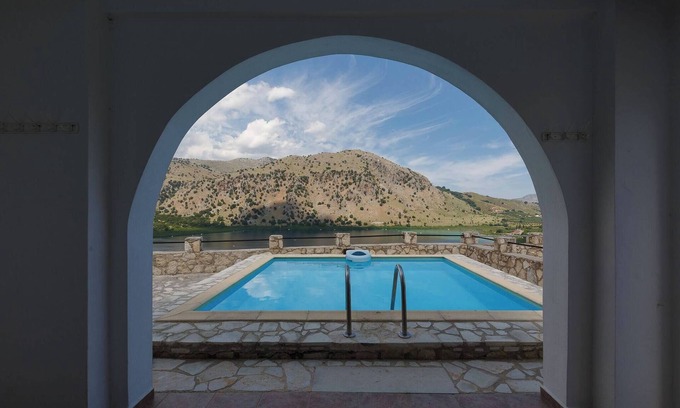 Filaki Villa | Serene Lakescape Villa in Kournas - Breathtaking Views Await
