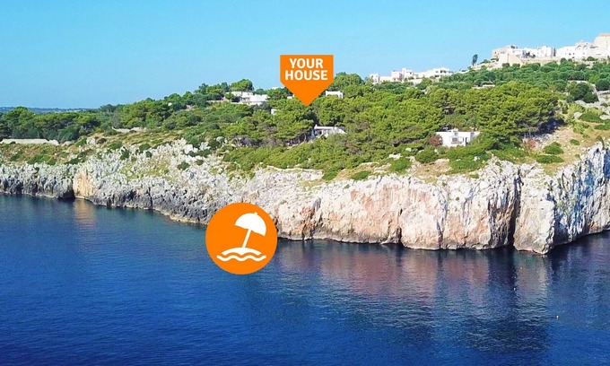 Castro Marina Cottage | Charming Little Trullo with Private Sea Access & Ocean View