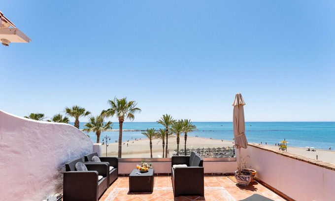 Benalmadena Costa Apartment | Beachfront Oasis with Big Terrace & Breathtaking Views