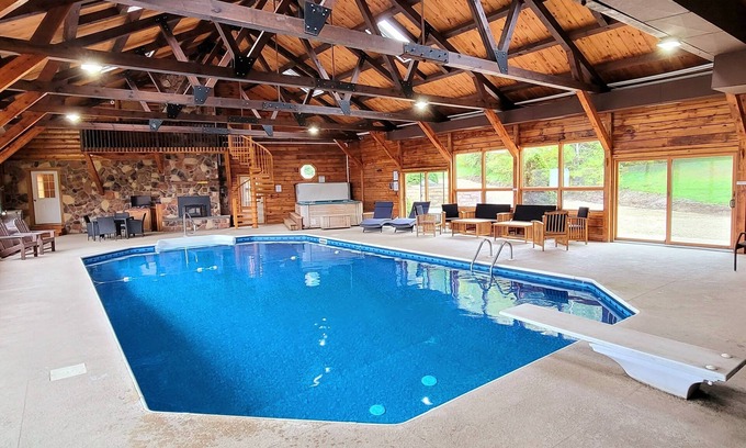 Laporte Cabin | Experience Indoor Private Heated Pool & Hot Tub Retreat