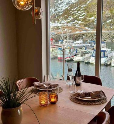 Ballstad Apartment | Stunning Lofoten Seaview Hotel with Hot Tub & 9.8 Rating