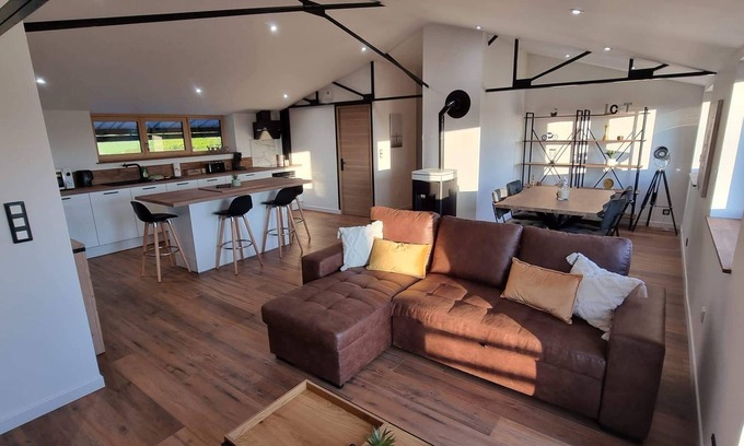 Ploufragan Apartment | Unique Loft Near Saint-Brieuc with Spa and Breakfast