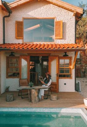 Kas Villa | Relax at Loft Country Kaş: Pet Friendly with Ocean Views