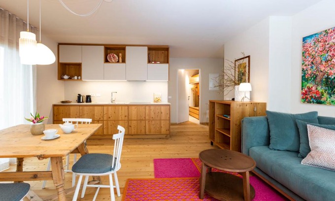 Fie allo Sciliar Apartment | Elegant Loft Heubad with Oceanfront Pool & Spa Amenities