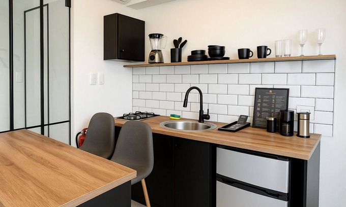 Ciudad Universitaria Apartment | Loft minimalista con vistas al mar y bañera en Santo Domingo with AC, WiFi