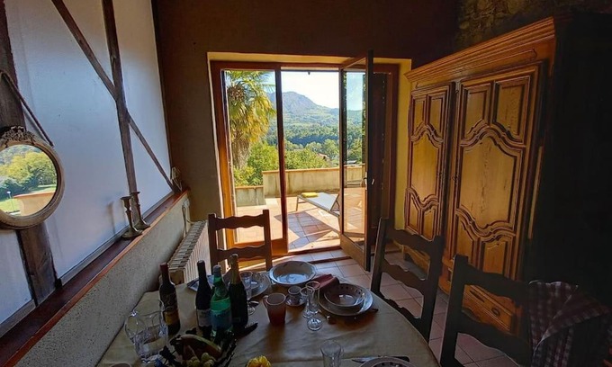 Ferrieres sur Ariege House | Charming Loft Rural with Terrace, Parking & Scenic Views