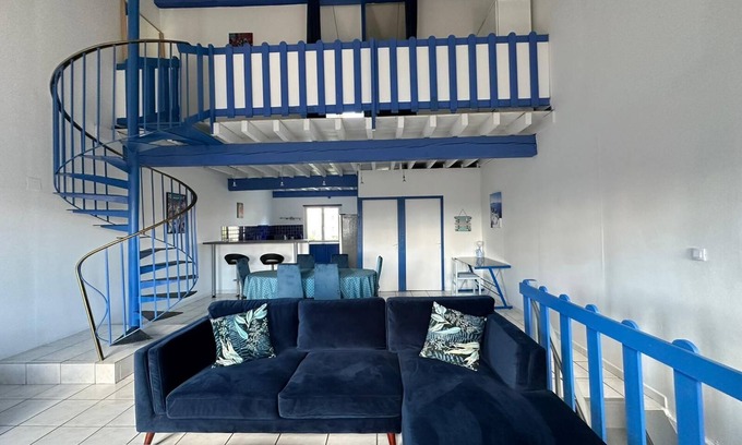 Sainte-Marie-Plage House | Spacious Loft Just 5 Minutes from the Beach with Pool
