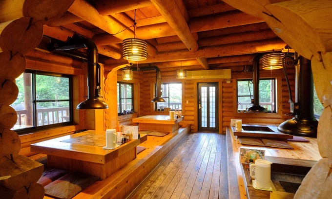 Yufu Cabin | Cozy Log Cabin Kinoko No Sato with Kitchen & Family-Friendly Amenities