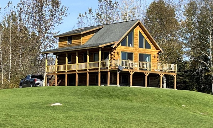 Colebrook Ski Chalet | Cozy Log Cabin Chalet with Mountain Views & Trail Access