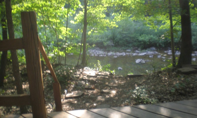 Berkeley Springs Cabin | Tranquil Log Cabin on Sleepy Creek with Ocean Views