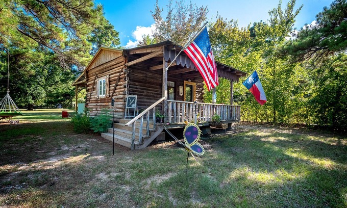 Montgomery Cabin | Cozy Log Cabin Tiny House with Ocean and Lake Views