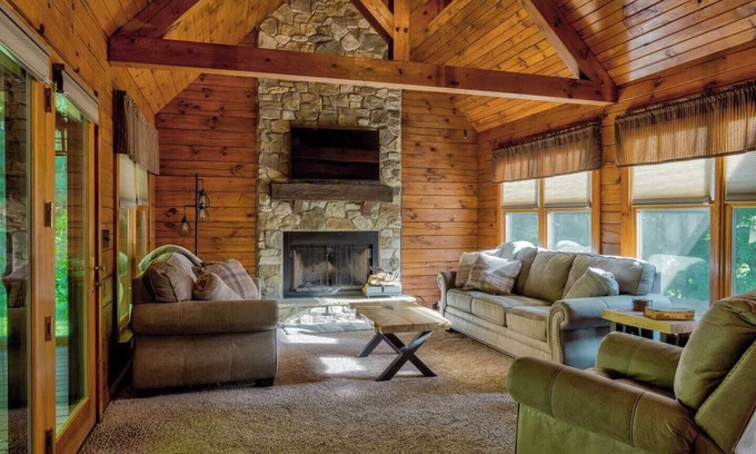 Cedarhurst Cabin | Cozy Log Cabin with Fireplace, Hot Tub & Pet-Friendly Amenities