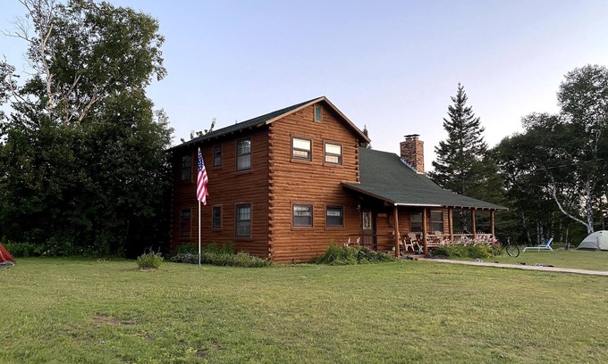 Eagle River House | Tranquil Log Home Retreat in Eagle River with Pool & Lake View