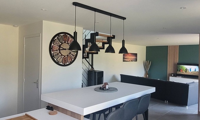 Plouhinec House | Cozy Longère en Pierre with Ocean View & Family Amenities
