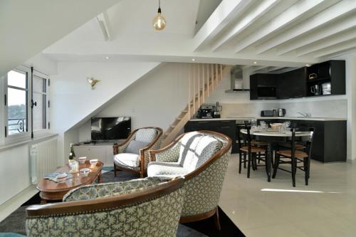 Cancale Apartment | Oceanfront Escape: LOstra 2 with Mezzanine in Cancale