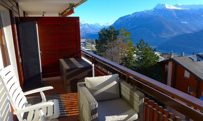 Chermignon Apartment | Cozy Apartment for 5 with Lake View, Balcony & Parking
