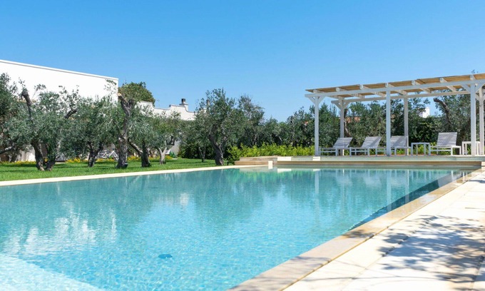 Spongano Apartment | Lovely apartment for 4 guests with pool, A/C, WIFI, TV, patio, panoramic view and parking