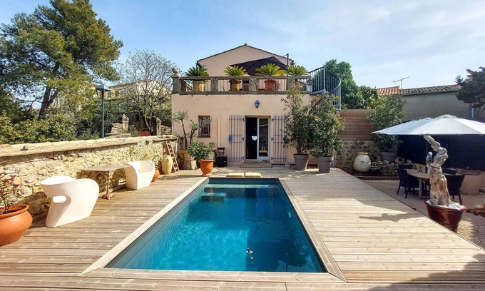 Murviel-les-Montpellier House | Enjoy a Relaxing Vacation Home with Pool and Spa Amenities