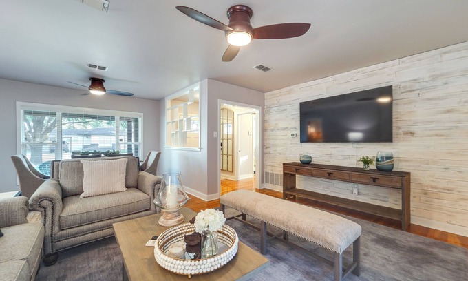 Tech Terrace Cottage | Inviting Lubbock Home with Kitchen and Deck for Families
