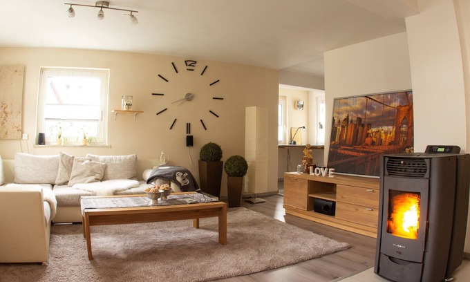 Naila Apartment | Charming Restored Barn with Roof Terrace & Family Amenities