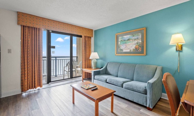 Windy Hill Condo | Low Tide | Oceanfront Balcony | Kitchen | Pools