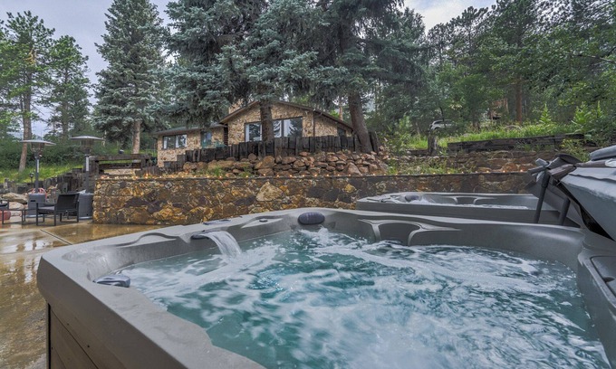 Cascade House | Relaxing Lower Stone Lodge with Hot Tub & Game Room