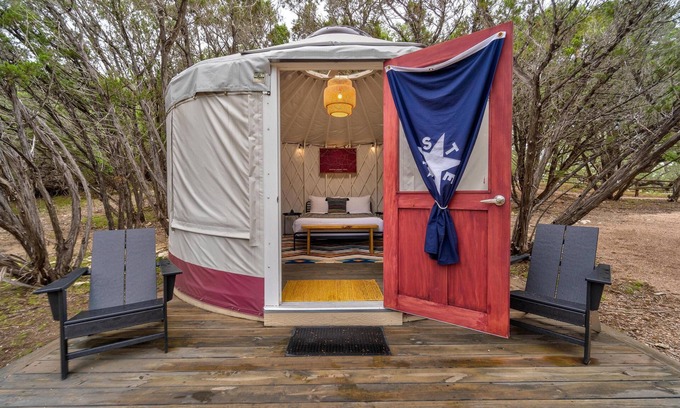 Dripping Springs RV Rental | Relax at Lucky Arrow Retreat: Unique Yurts with Ocean View