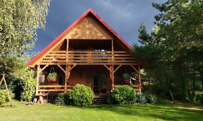 Januszkowo Villa | Elegant Villa with Garden, Terrace & Lake Views Near Mielno