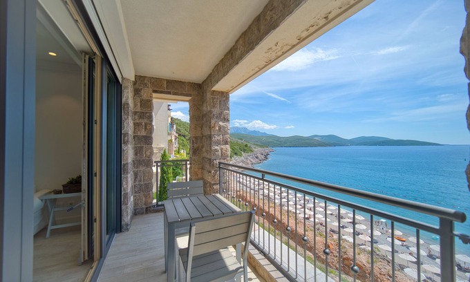 Radovici Apartment | Beachfront Apartment at Lustica Bay with Private Beach Access
