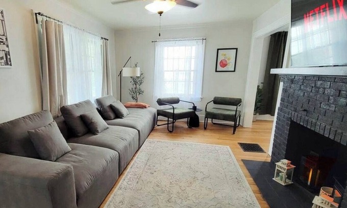 South Bend House | Lux Home Near Downtown & Notre Dame with Fire-pit