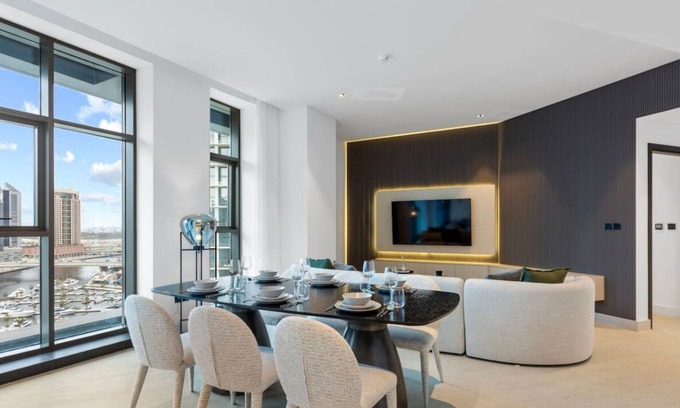Business Bay Apartment | Luxe 2 Bedroom with Burj Khalifa and Canal Views