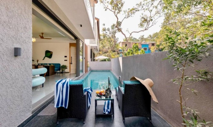 Kudal Villa | Luxe 3bhk Villa Kosha Pvt Pool - 2km to Beach